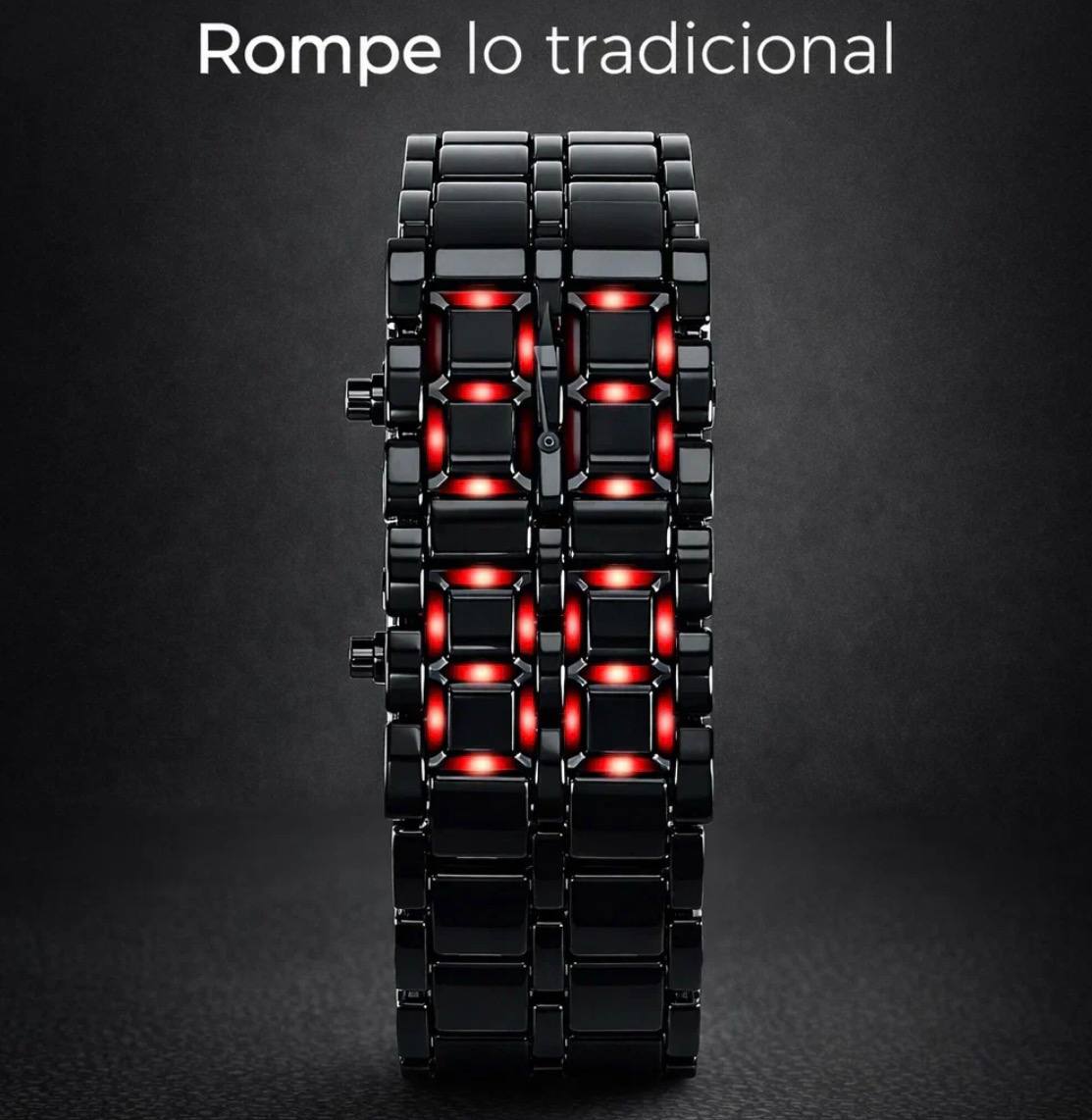 RELOJ DIGITAL BINARIO LED PARA HOMBRE