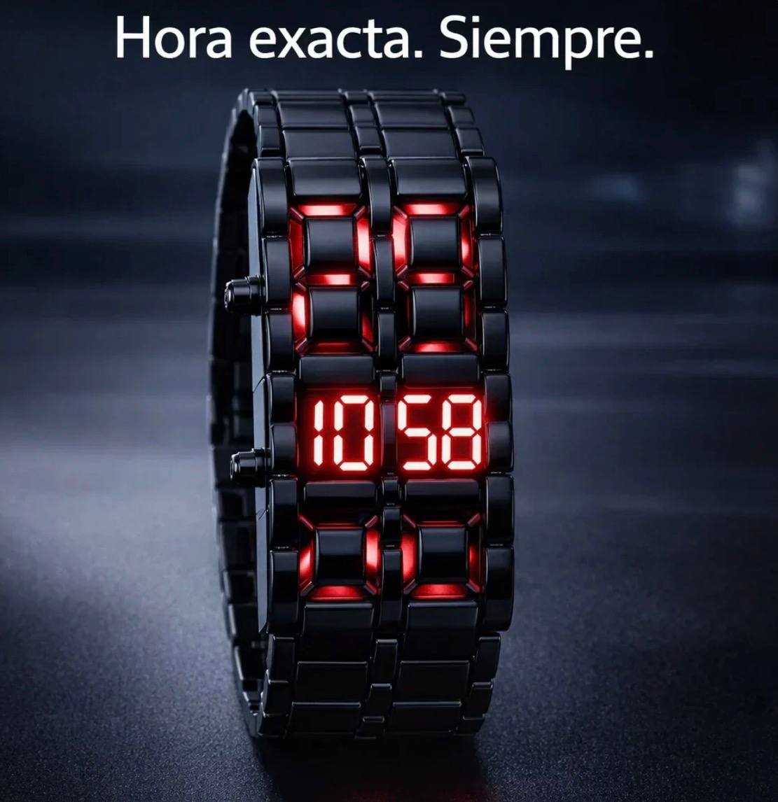 RELOJ DIGITAL BINARIO LED PARA HOMBRE